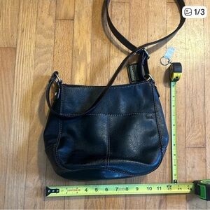 Silpada Dark Brown Leather Shoulder Bag and earring bundle